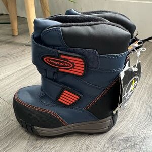 NEW Athletech Toddler Boy's Winter Snow Boots Size 7 Velcro Closure Cold Weather